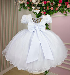 Vestido Infantil Menina Bonita Betania Branco - Leveza e Elegância para Meninas | Bebeloo Kids