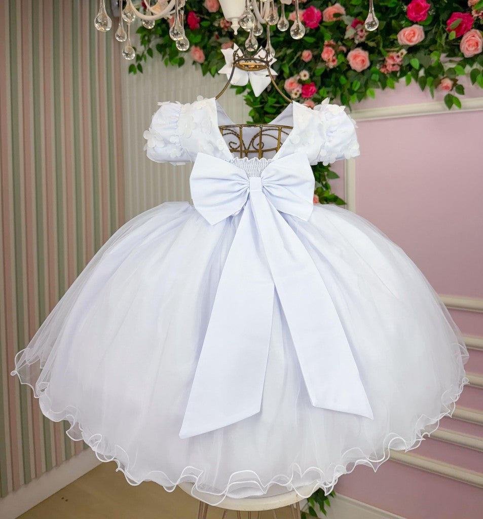 Vestido Infantil Menina Bonita Betania Branco - Leveza e Elegância para Meninas | Bebeloo Kids