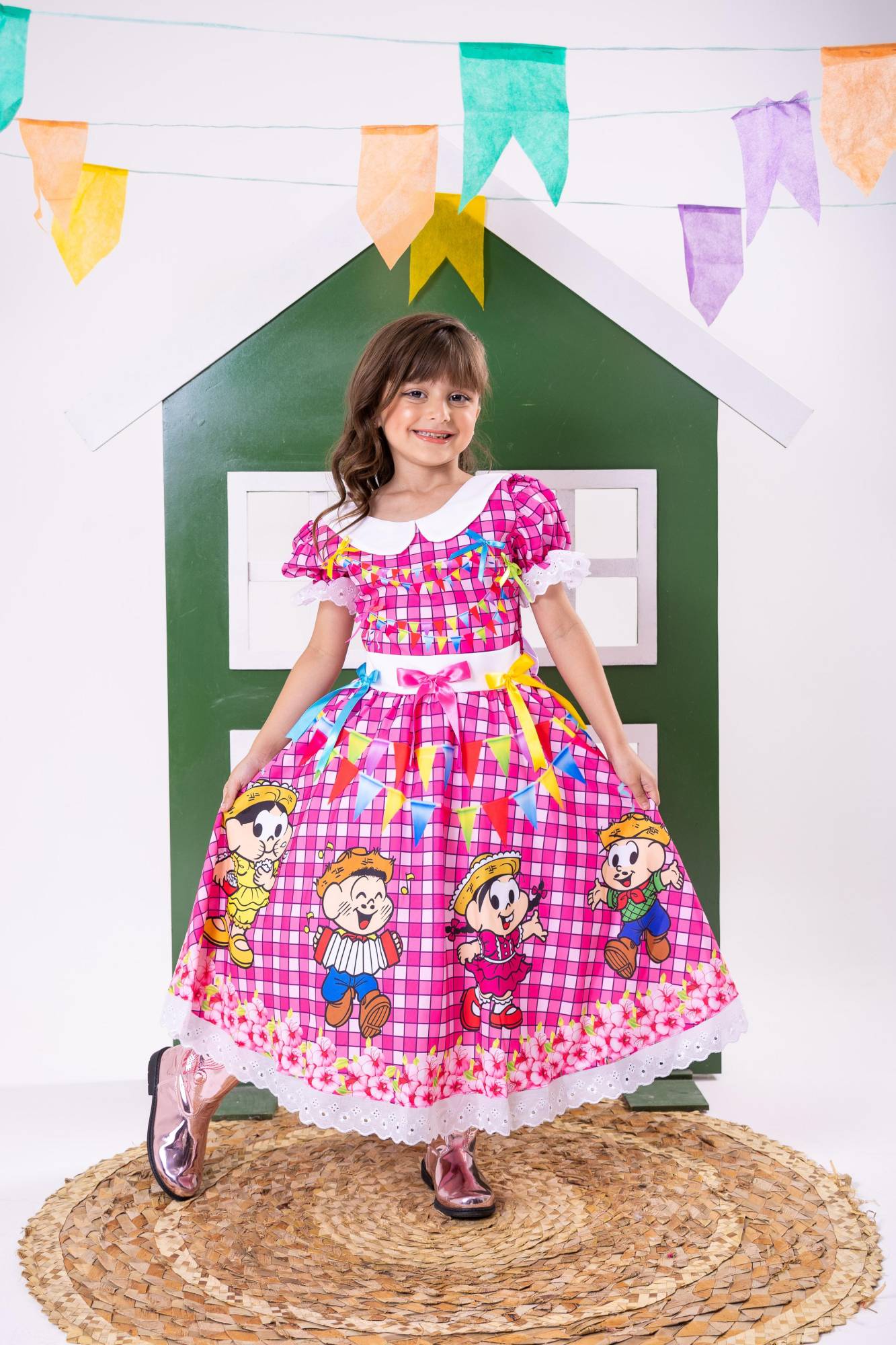 Vestido Junino Tematico Luxo Turma da Monica - Leveza e Elegância para Meninas | Bebeloo Kids