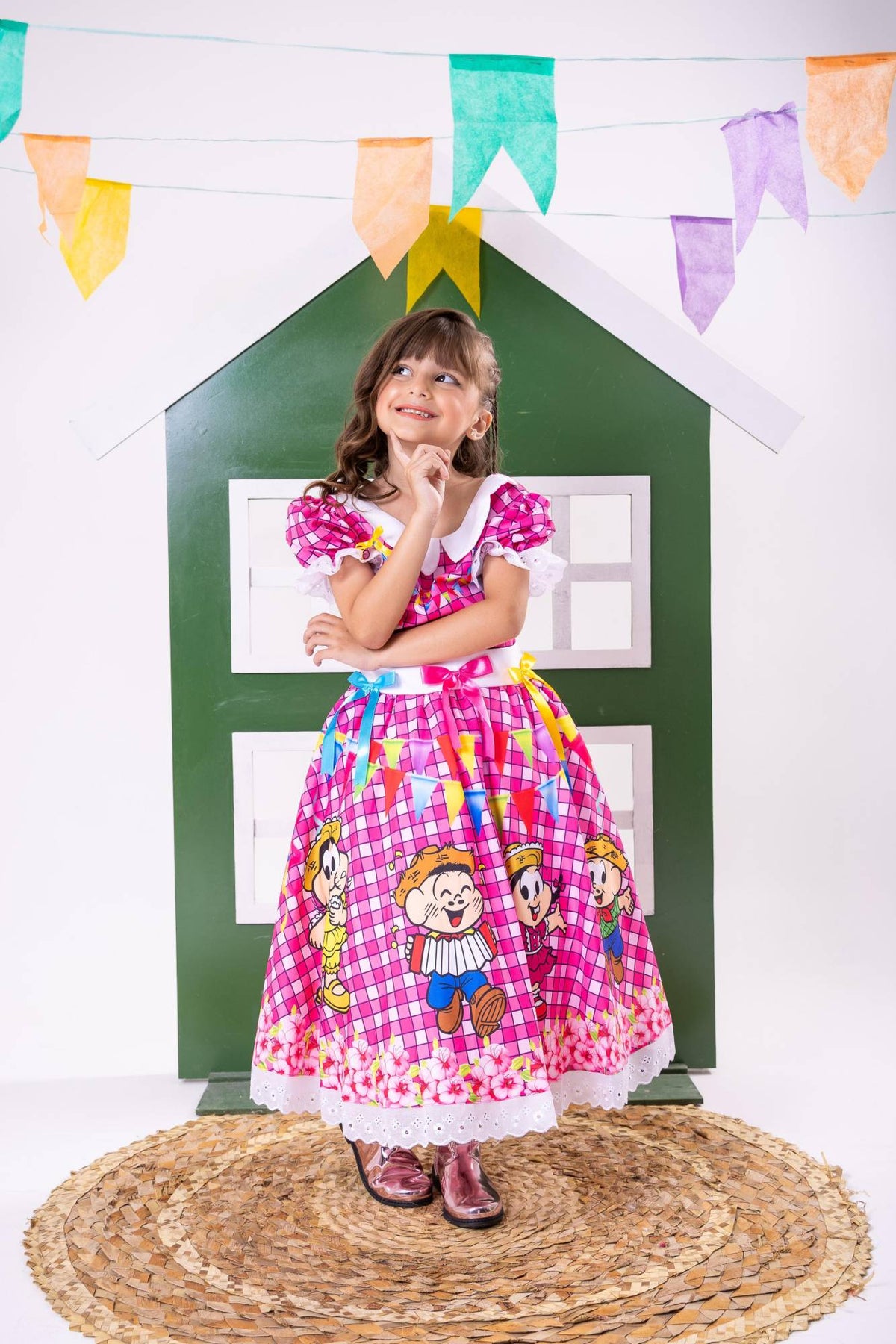 Vestido Junino Tematico Luxo Turma da Monica - Leveza e Elegância para Meninas | Bebeloo Kids