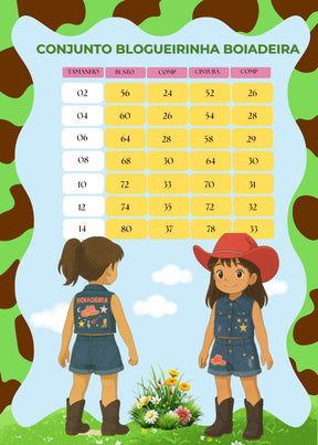 Conjunto Blogueirinha Boiadeira - Estilo Delicado para o Dia a Dia | Bebeloo Kids