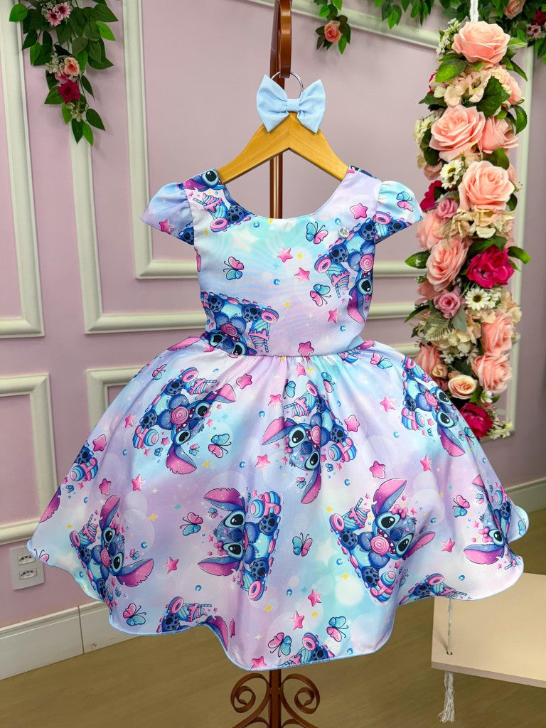 Vestido Tematicos Kids Stitch Lilas - Leveza e Elegância para Meninas | Bebeloo Kids