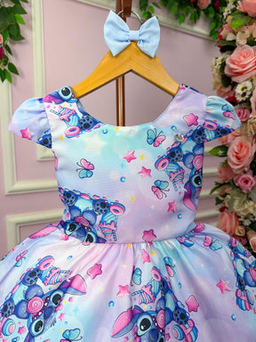 Vestido Tematicos Kids Stitch Lilas - Leveza e Elegância para Meninas | Bebeloo Kids