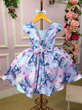 Vestido Tematicos Kids Stitch Lilas - Leveza e Elegância para Meninas | Bebeloo Kids