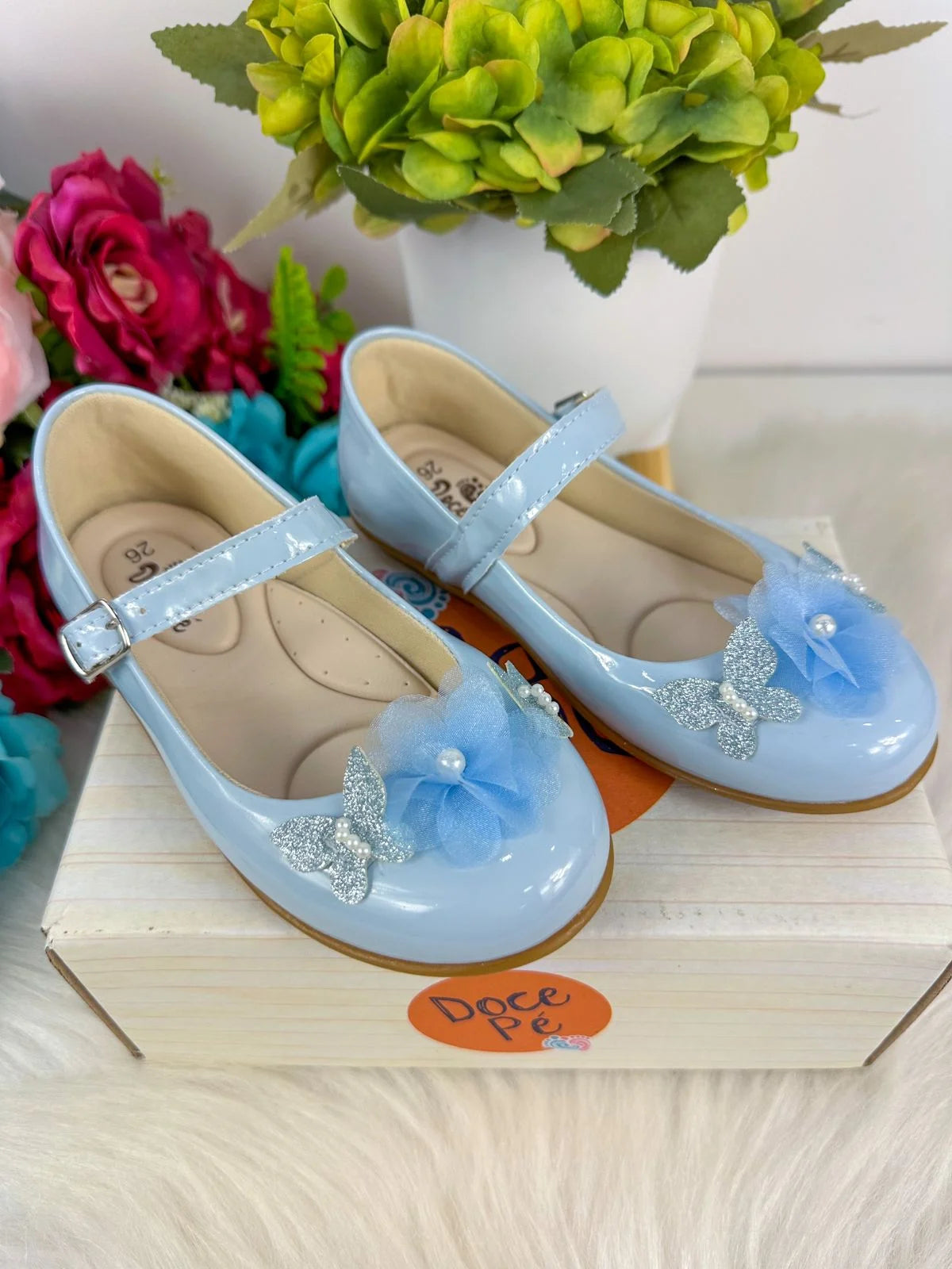 Sapatilha Doce Pe Jardim Encantado Azul Bebe - Diversão e Encanto para Brincar | Bebeloo Kids