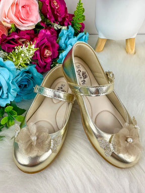 Sapatilha Doce Pe Jardim Encantado Dourado | Bebeloo Kids