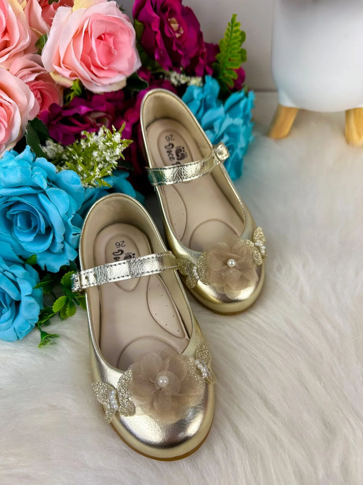 Sapatilha Doce Pe Jardim Encantado Dourado - Diversão e Encanto para Brincar | Bebeloo Kids