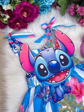 Vestido Temáticos Ysa Kids Stitch Azul - Leveza e Elegância para Meninas | Bebeloo Kids
