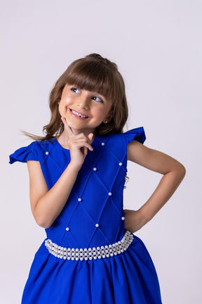 Vestido Ysa Kids Ariane Longo Azul Royal - Leveza e Elegância para Meninas | Bebeloo Kids