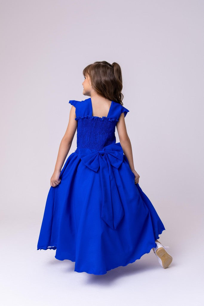 Vestido Ysa Kids Ariane Longo Azul Royal - Leveza e Elegância para Meninas | Bebeloo Kids