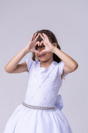 Vestido Ysa Kids Ariane Longo Branco - Leveza e Elegância para Meninas | Bebeloo Kids