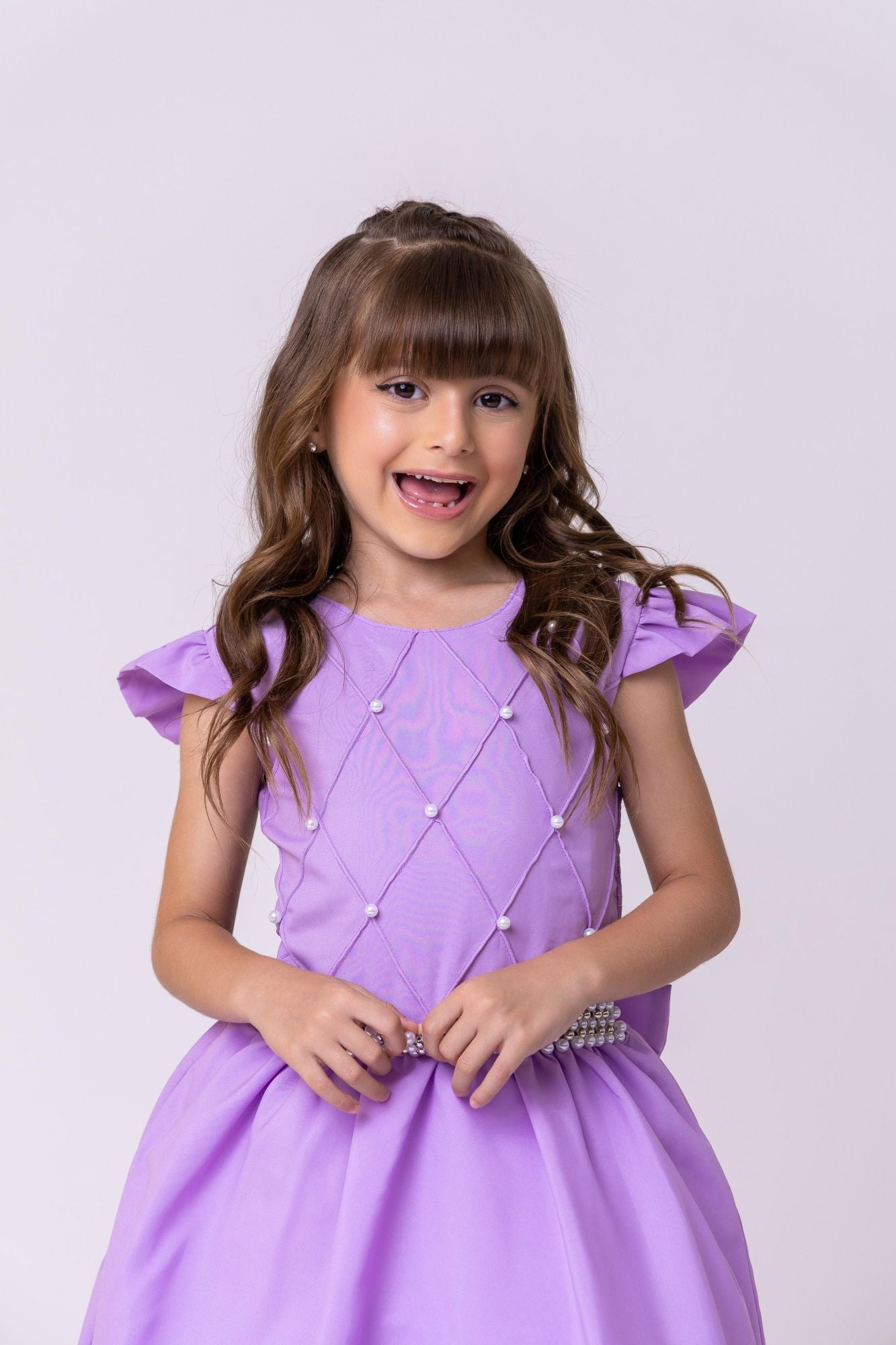 Vestido Ysa Kids Ariane Longo Lilás - Leveza e Elegância para Meninas | Bebeloo Kids