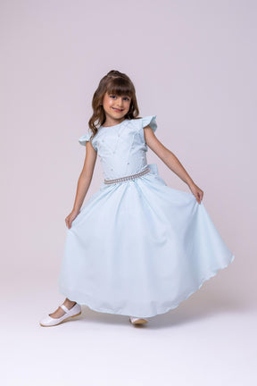 Vestido Ysa Kids Ariane Longo Verde Porto Fino - Leveza e Elegância para Meninas | Bebeloo Kids