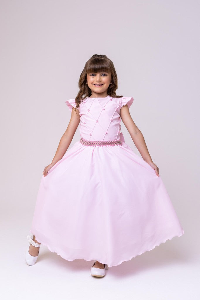 Vestido Ysa Kids Ariane Longo Rosa Bebe - Leveza e Elegância para Meninas | Bebeloo Kids