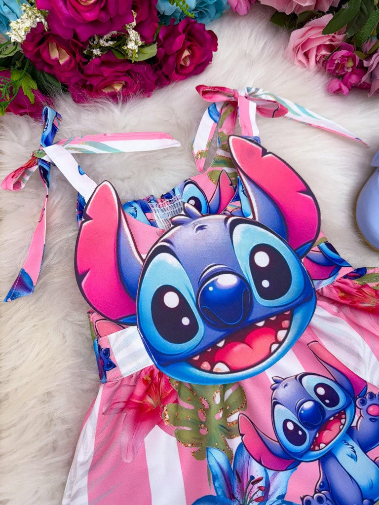 Vestido Temáticos Ysa Kids Stitch Rosa - Leveza e Elegância para Meninas | Bebeloo Kids