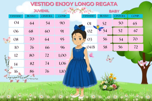 Vestido Enjoy Longo Regata Verde Tiffany - Leveza e Elegância para Meninas | Bebeloo Kids
