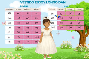 Vestido Enjoy Longo Dani Branco Rendado - Leveza e Elegância para Meninas | Bebeloo Kids