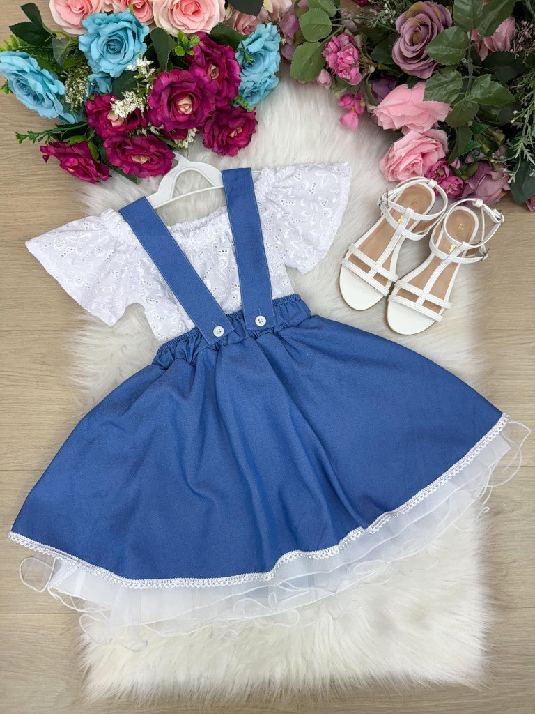 Vestido Banana Club Salopete Virginia - Leveza e Elegância para Meninas | Bebeloo Kids