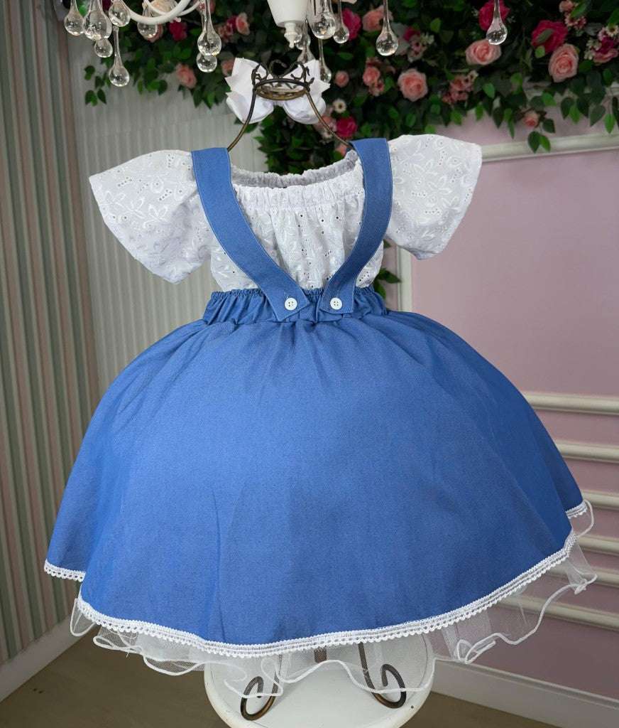 Vestido Banana Club Salopete Virginia - Leveza e Elegância para Meninas | Bebeloo Kids