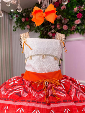 Vestido Temáticos Infantil Luxo Moana Modelo 3 - Leveza e Elegância para Meninas | Bebeloo Kids