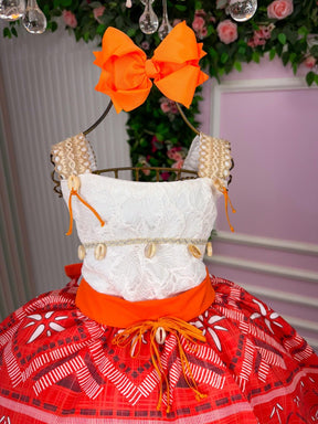 Vestido Temáticos Infantil Luxo Moana Modelo 3 - Leveza e Elegância para Meninas | Bebeloo Kids