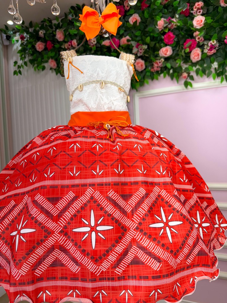 Vestido Temáticos Infantil Luxo Moana Modelo 3 - Leveza e Elegância para Meninas | Bebeloo Kids