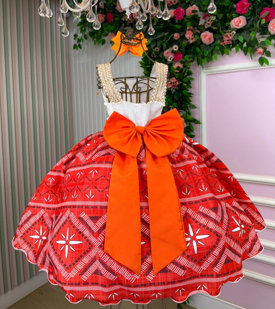 Vestido Temáticos Infantil Luxo Moana Modelo 3 - Leveza e Elegância para Meninas | Bebeloo Kids