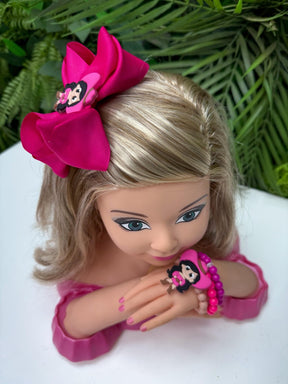 Laço Tematico Ana Castela + Pulseira Pink - Toque Delicado para Completar o Visual | Bebeloo Kids