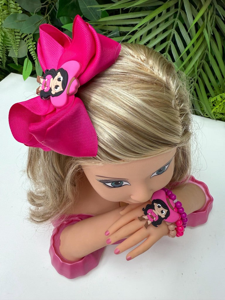 Laço Tematico Ana Castela + Pulseira Pink - Toque Delicado para Completar o Visual | Bebeloo Kids