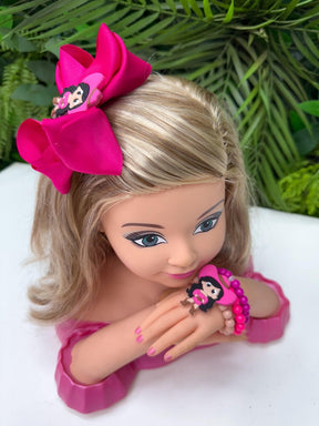 Laço Tematico Ana Castela + Pulseira Pink - Toque Delicado para Completar o Visual | Bebeloo Kids