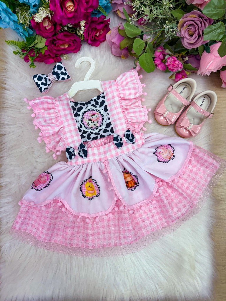Romper/Vestido Princesa Tematico Fazendinha - Leveza e Elegância para Meninas | Bebeloo Kids