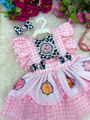 Romper/Vestido Princesa Tematico Fazendinha - Leveza e Elegância para Meninas | Bebeloo Kids