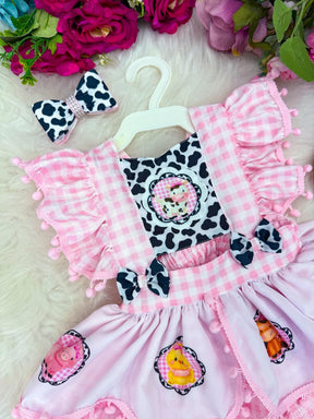 Romper/Vestido Princesa Tematico Fazendinha - Leveza e Elegância para Meninas | Bebeloo Kids