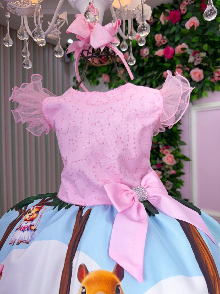 Vestido Temáticos Infantil Luxo Capivara - Leveza e Elegância para Meninas | Bebeloo Kids