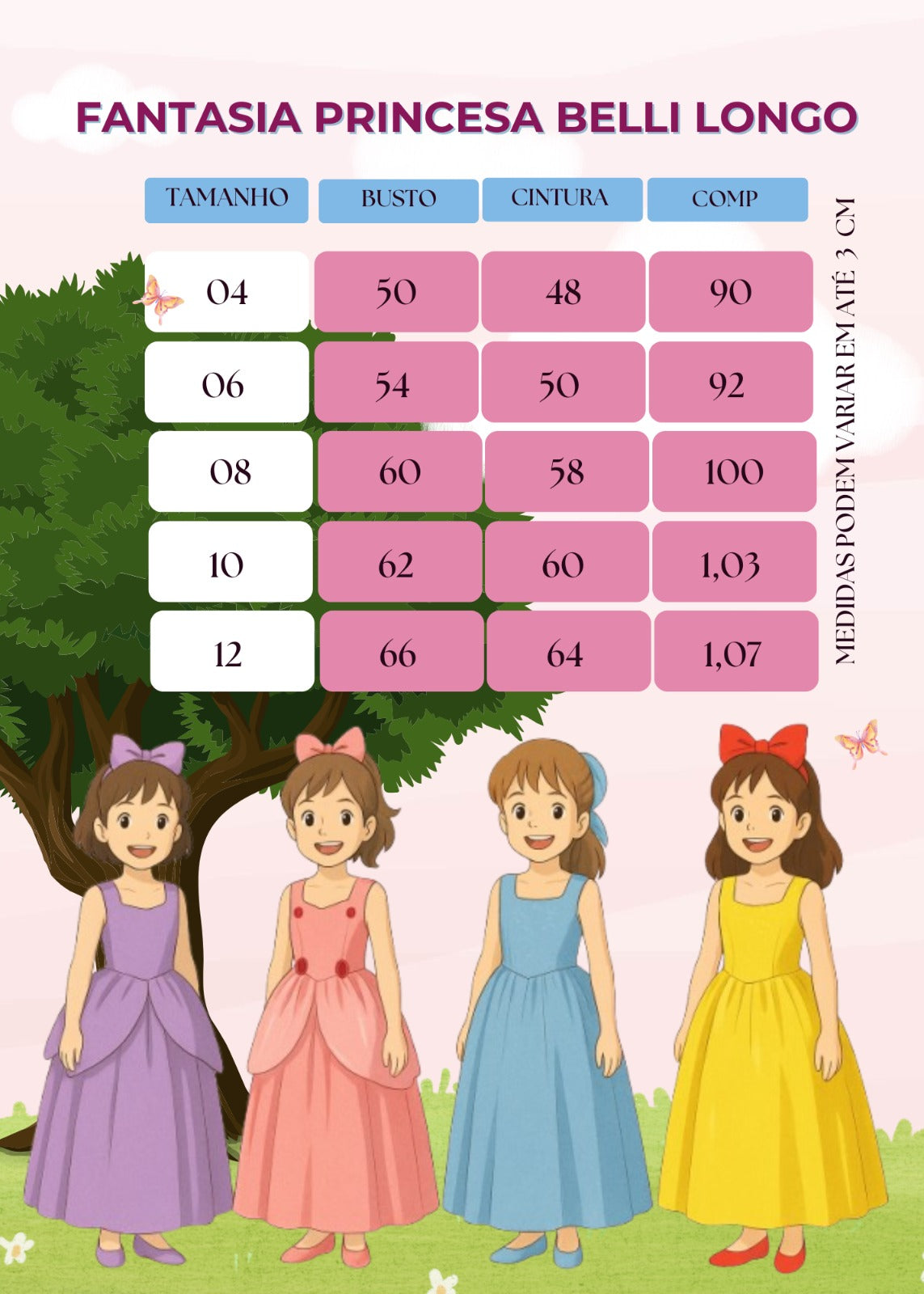 Fantasia Princesa Bebeloo Kids Bela Adormecida Aurora Longa - Diversão e Encanto para Brincar | Bebeloo Kids