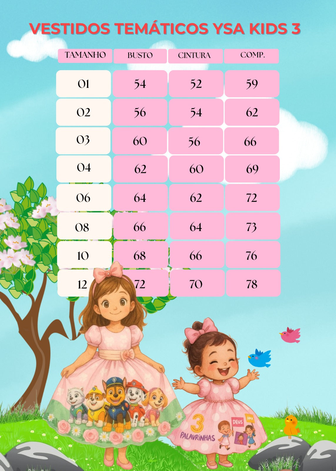 Vestido Tematicos Da Ysa 3 Palavrinhas - Leveza e Elegância para Meninas | Bebeloo Kids