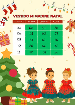 Vestido Mimadine Melina Vermelho Natal - Leveza e Elegância para Meninas | Bebeloo Kids