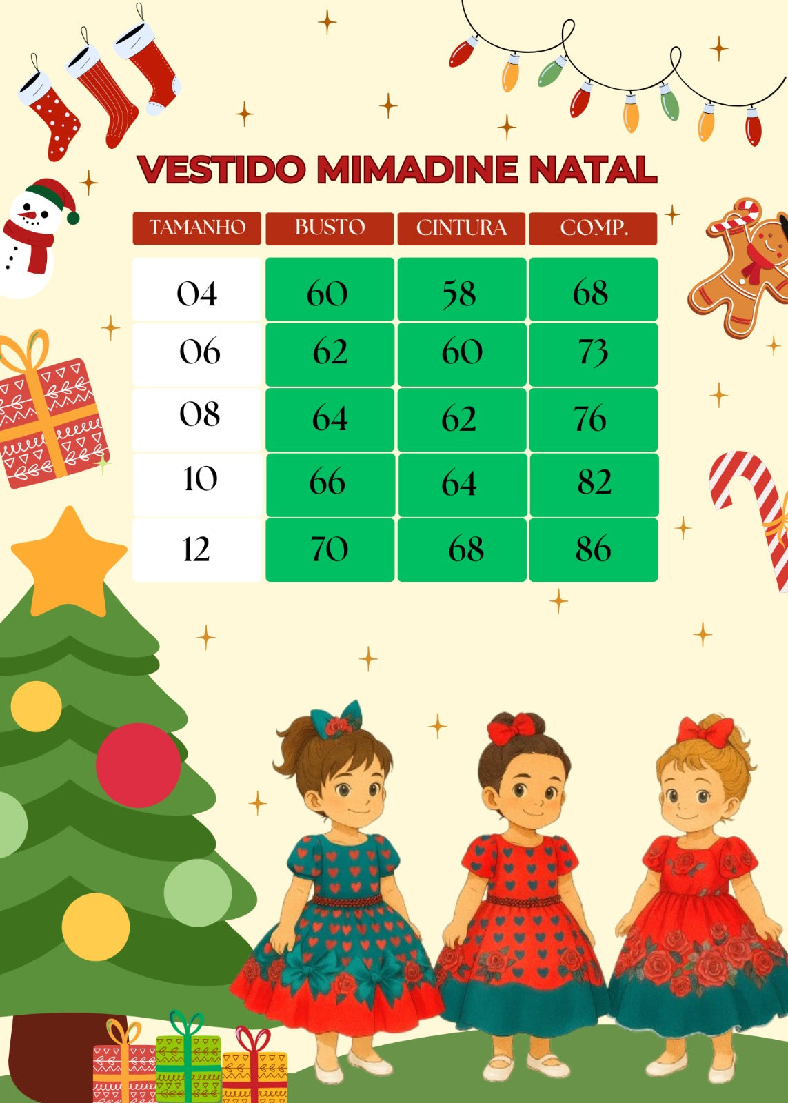 Vestido Mimadine Melissa Natal Verde - Leveza e Elegância para Meninas | Bebeloo Kids