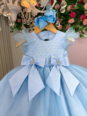 Vestido Marie Bebe Mia Azul Bebe - Leveza e Elegância para Meninas | Bebeloo Kids