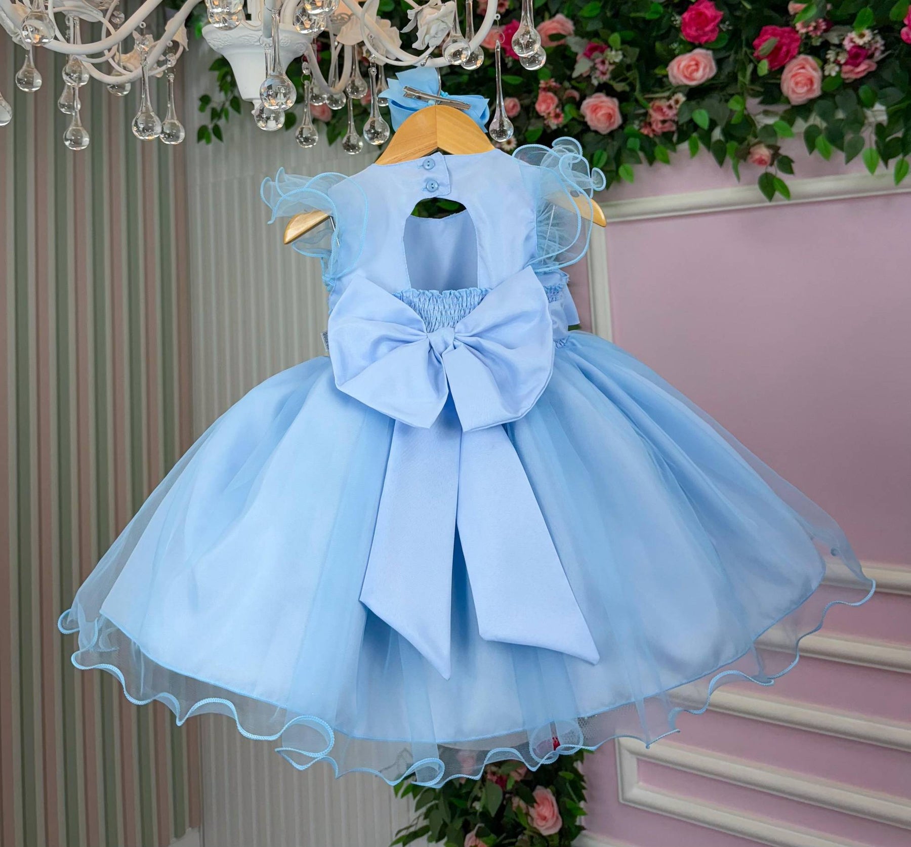 Vestido Marie Bebe Mia Azul Bebe - Leveza e Elegância para Meninas | Bebeloo Kids