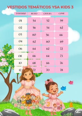 Vestido Tematicos Da Ysa Patrulha Canina - Leveza e Elegância para Meninas | Bebeloo Kids