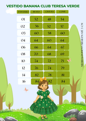 Vestido Banana Club Teresa Verde - Leveza e Elegância para Meninas | Bebeloo Kids