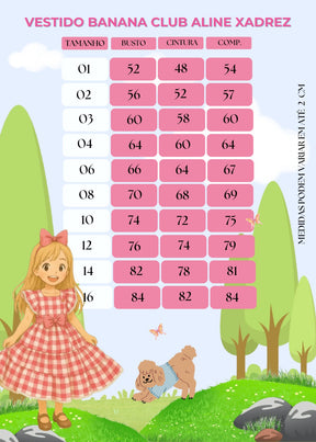 Vestido Banana Club Aline Xadrez Rosa - Leveza e Elegância para Meninas | Bebeloo Kids