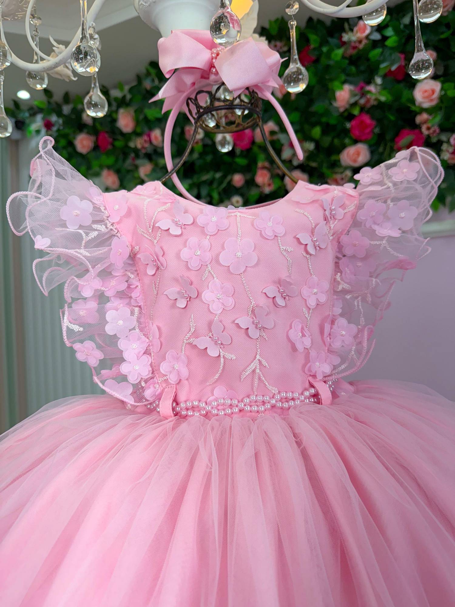 Vestido Menina Bonita Angelie Rosa Bebe - Leveza e Elegância para Meninas | Bebeloo Kids
