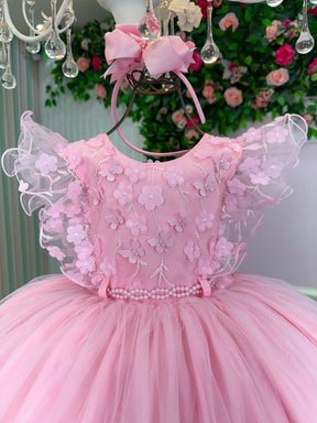 Vestido Menina Bonita Angelie Rosa Bebe - Leveza e Elegância para Meninas | Bebeloo Kids