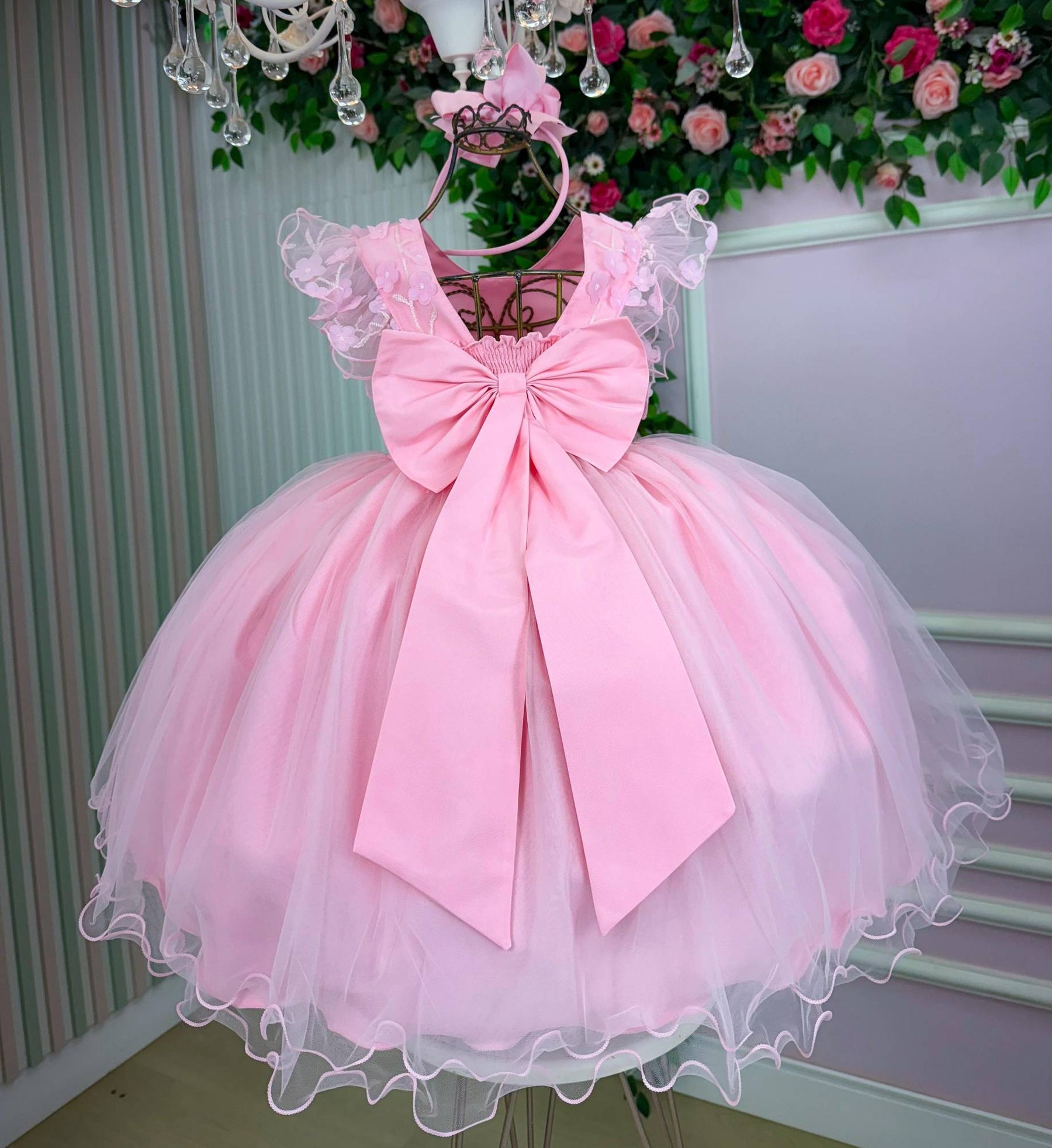Vestido Menina Bonita Angelie Rosa Bebe - Leveza e Elegância para Meninas | Bebeloo Kids