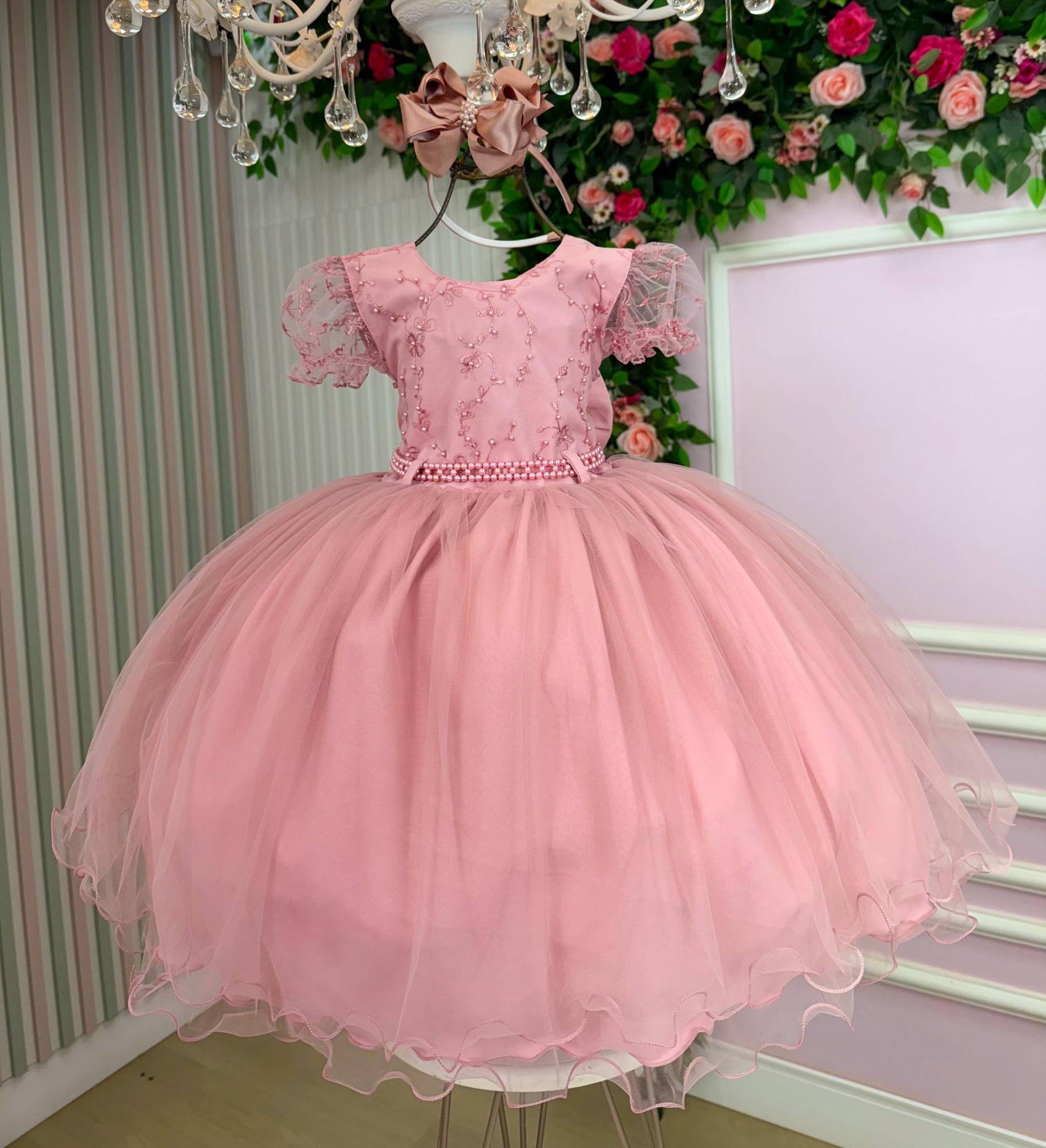 Vestido Infantil Menina Bonita Milene Rose - Leveza e Elegância para Meninas | Bebeloo Kids