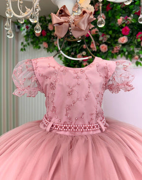Vestido Infantil Menina Bonita Milene Rose - Leveza e Elegância para Meninas | Bebeloo Kids