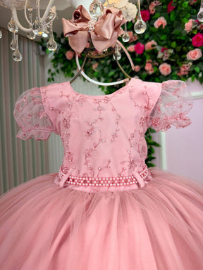 Vestido Infantil Menina Bonita Milene Rose - Leveza e Elegância para Meninas | Bebeloo Kids