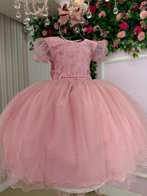 Vestido Infantil Menina Bonita Milene Rose - Leveza e Elegância para Meninas | Bebeloo Kids